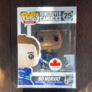 Funko Pop! Vancouver Canucks Bo Horvat Figure - Blue and Black